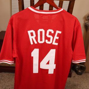 NWT Pete Rose Cincinnati Reds #14 Mitchell & Ness Cooperstown Jersey sz 36